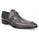 Duca Di Matiste "Garda" Grey Genuine Italian Calf Leather Monk Strap Dress Shoes.